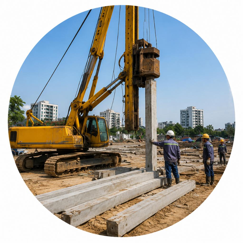 Ép cọc bê tông